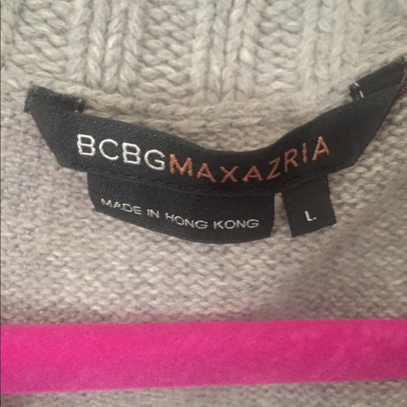 BCBG Maxazria woman’s gray long sweater